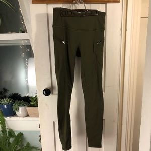 Lululemon yoga pants in Army Green